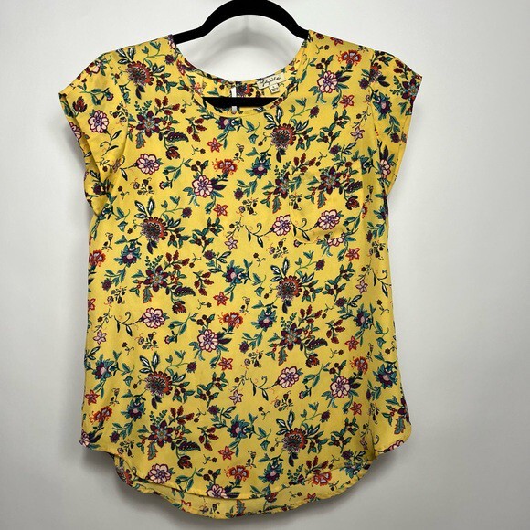 Tops - Yellow Flower Top